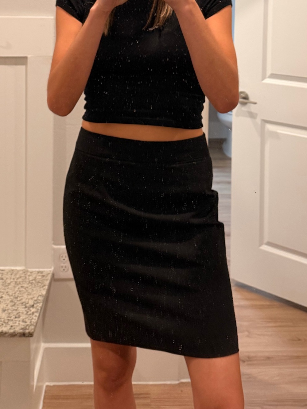 J. Crew Black Pencil Skirt